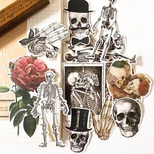 Vintage Orthopedic Stickers, Full Skeletons, 14 Deco Stickers